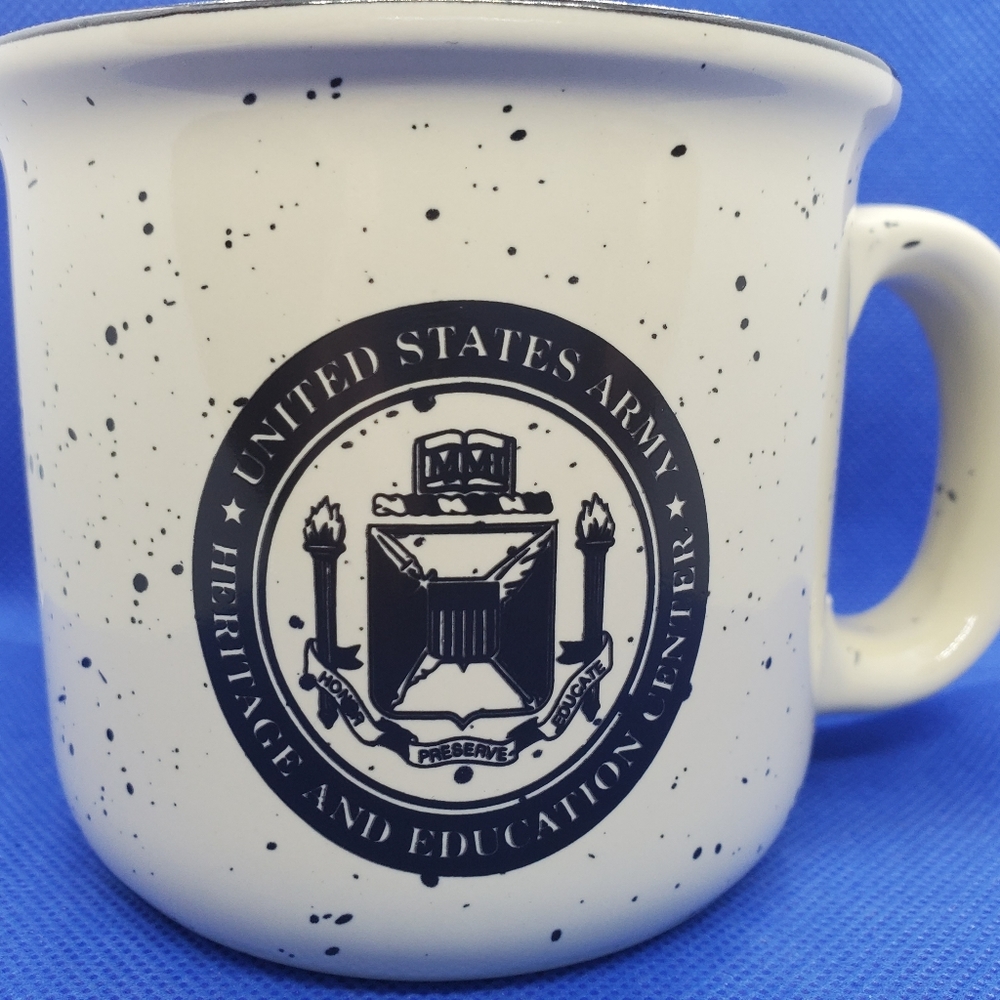 US Army Heritage & Education Center Granite Ware Mug Cup Coffee Tea, 12 Oz.